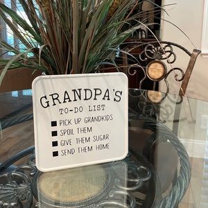 🎀 ”Grandpa’s to do list” brand new tin metal sign 🎀